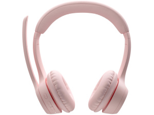 Logitech Zone 300 Wireless Bluetooth Headset with Noise-Canceling Microphone, Compatible with Windows, Mac, Chrome, Linux, iOS, iPadOS, Android – Rose