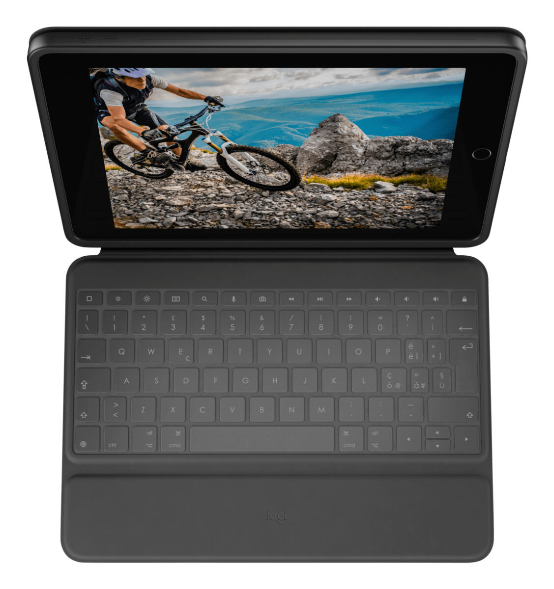 Logitech Rugged Folio - iPad (7th, 8th & 9th Generation) Protective Keyboard Case with Smart Connector and Durable Spill-Proof Keyboard Black - Image 2