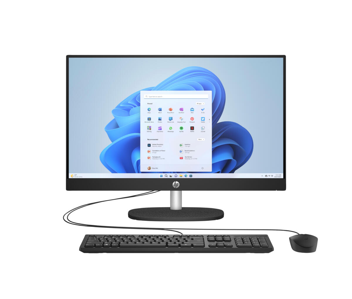 HP 24-CR0320 ALL-IN-ONE Core™ i5-1334U 256GB SSD 8GB 23.8" (1920x1080) WIN11 BLACK Keyboard Mouse US Sales Only