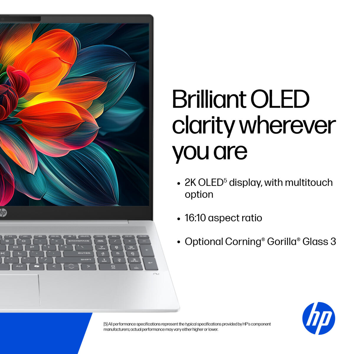HP OmniBook 5 NGAI 14-HE0007 Snapdragon® X1-26-100 2562GB SSD 16GB 14" (1920x1200) OLED WIN11 GLACIER SILVER Backlit Keyboard US Sales Only - Image 7
