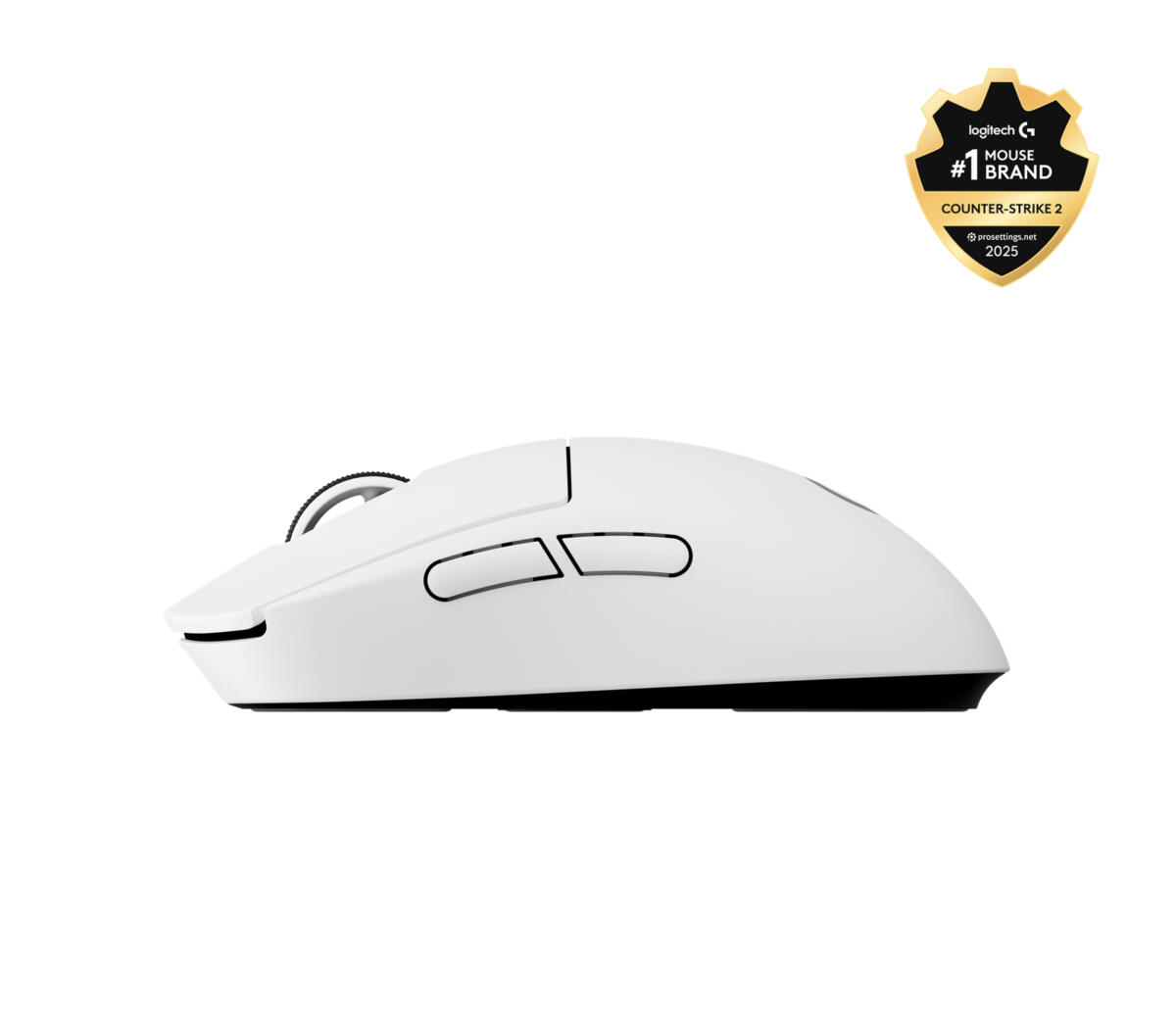 Logitech PRO X SUPERLIGHT 2c LIGHTSPEED Lightweight Compact Wireless Optical HERO 2 Sensor 44 000 DPI Gaming Mouse for PC Wireless White