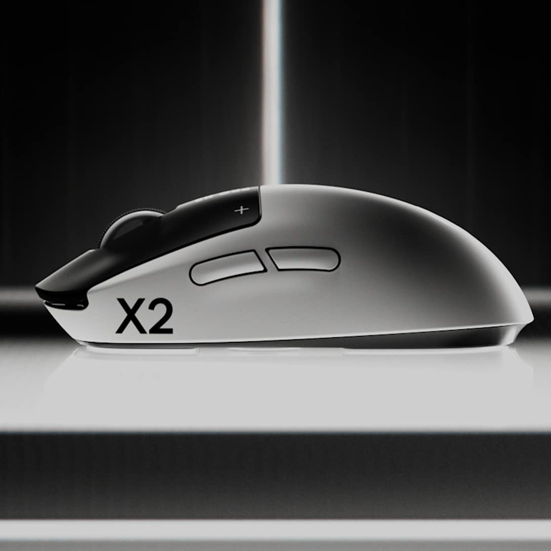 Logitech PRO X2 SUPERSTRIKE LIGHTSPEED Lightweight Wireless Gaming Mouse with Customizable Click Haptics for PC/Mac/Laptop Wireless White - Image 2