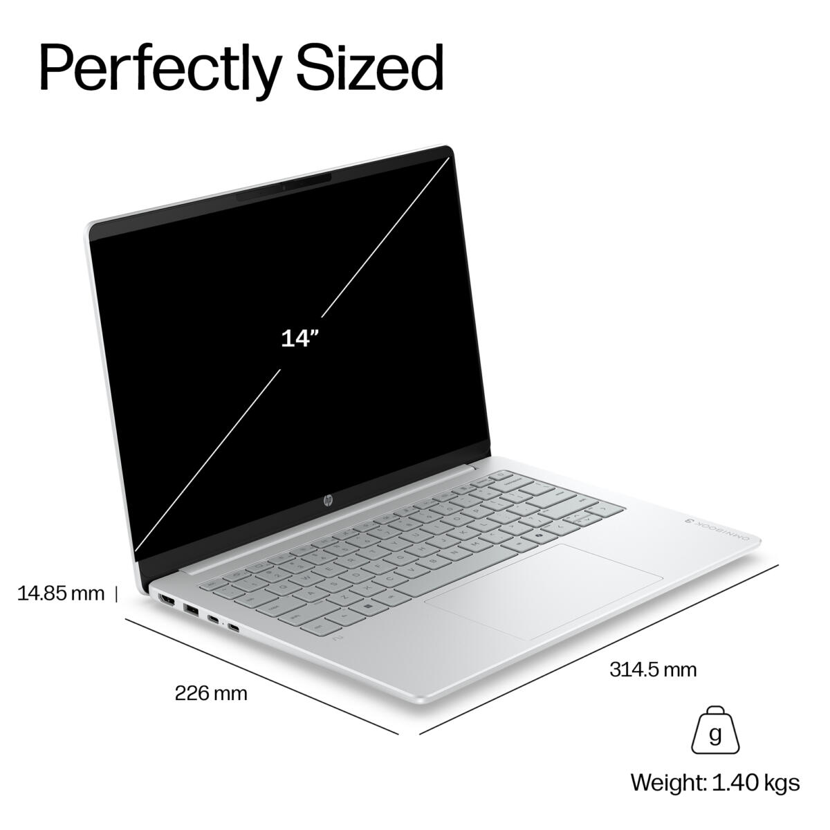 HP OmniBook 3 14-HZ0053 Copilot+ Snapdragon® X X1-26-100 512GB SSD 16GB 14" WUXGA (1920x1200) TOUCHSCREEN WIN11 IR Webcam IRON GRAY Backlit Keyboard - Image 4
