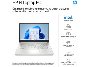 HP 14-DQ6105 Intel® N150 128GB UFS 4GB 14" (1366x768) WIN11 PALE ROSE GOLD