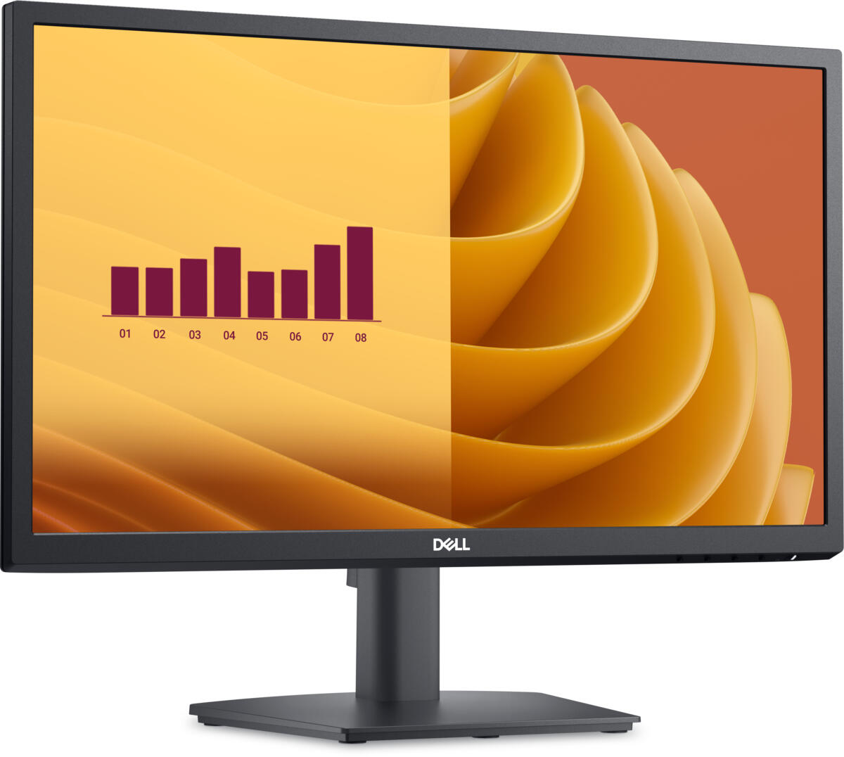Dell E2225H 22" (1920x1080) 75Hz 5ms 250 cd/m² 3000:1 DP VGA LCD Adjustable Stand Monitor BLACK - Image 2