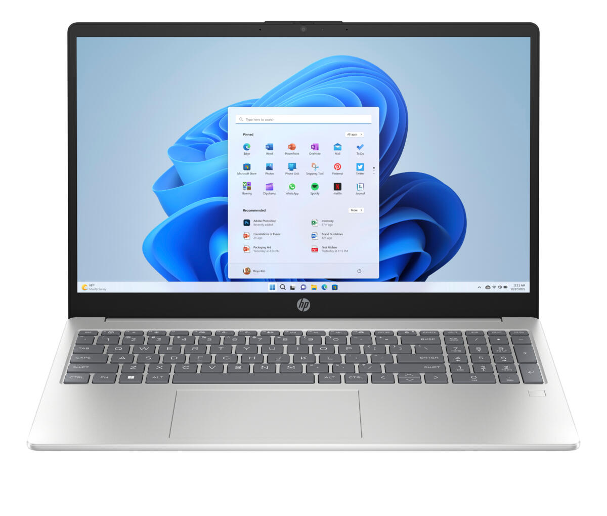 HP 15-FD0182 Core™ i7-1355U 1TB SSD 16GB 15.6" (1920x1080) WIN11 NATURAL SILVER Backlit Keyboard FP Reader
