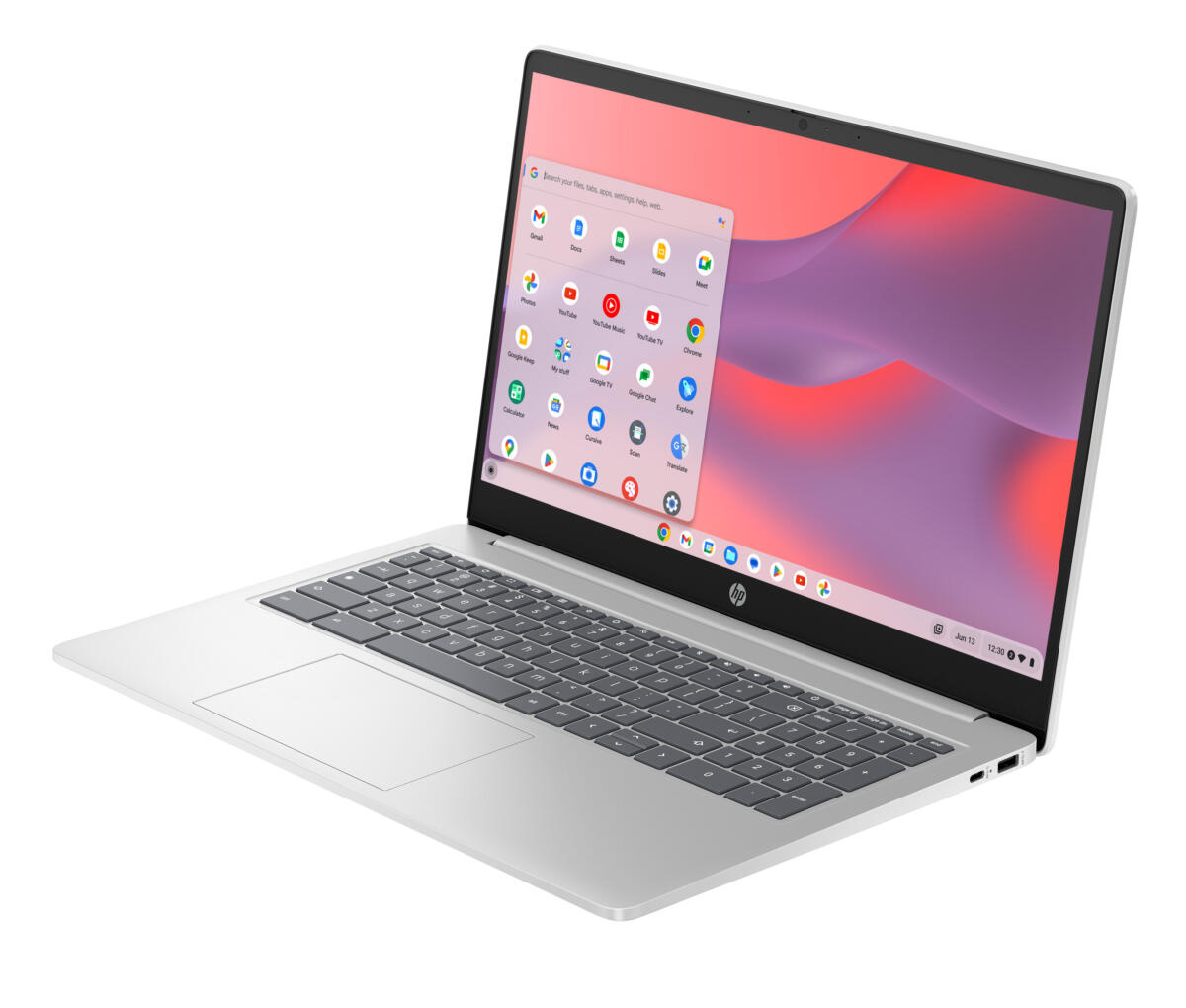 HP Chromebook 15A-NB0013 Intel® N200 64GB eMMC 8GB 15.6" (1366x768) Chrome OS NATURAL SILVER - Image 4