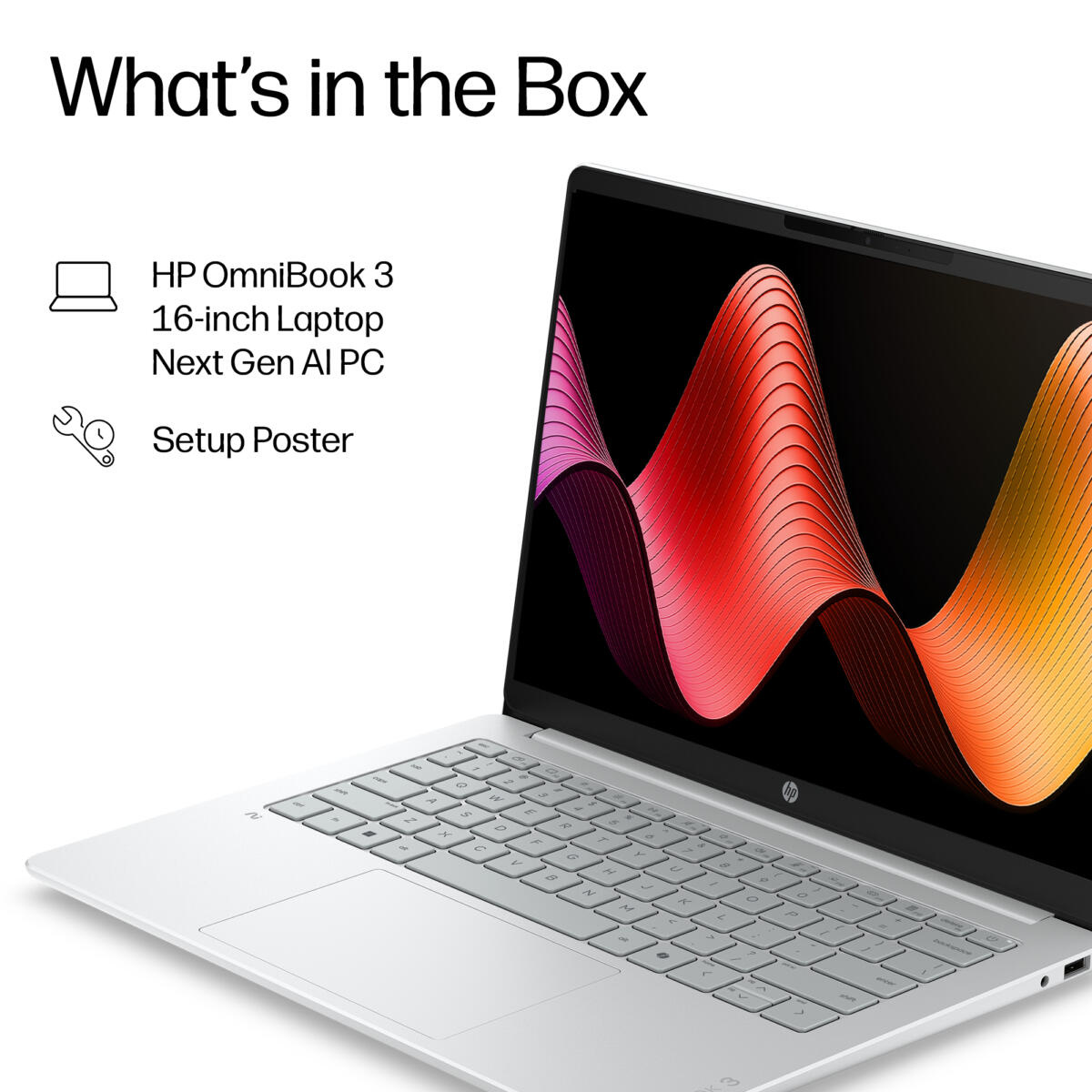 HP OmniBook 3 16-BZ0010 Snapdragon® X X1-26-100 AI 512GB SSD 16GB 16" (1920x1200) WIN11 MICA SILVER - Image 5