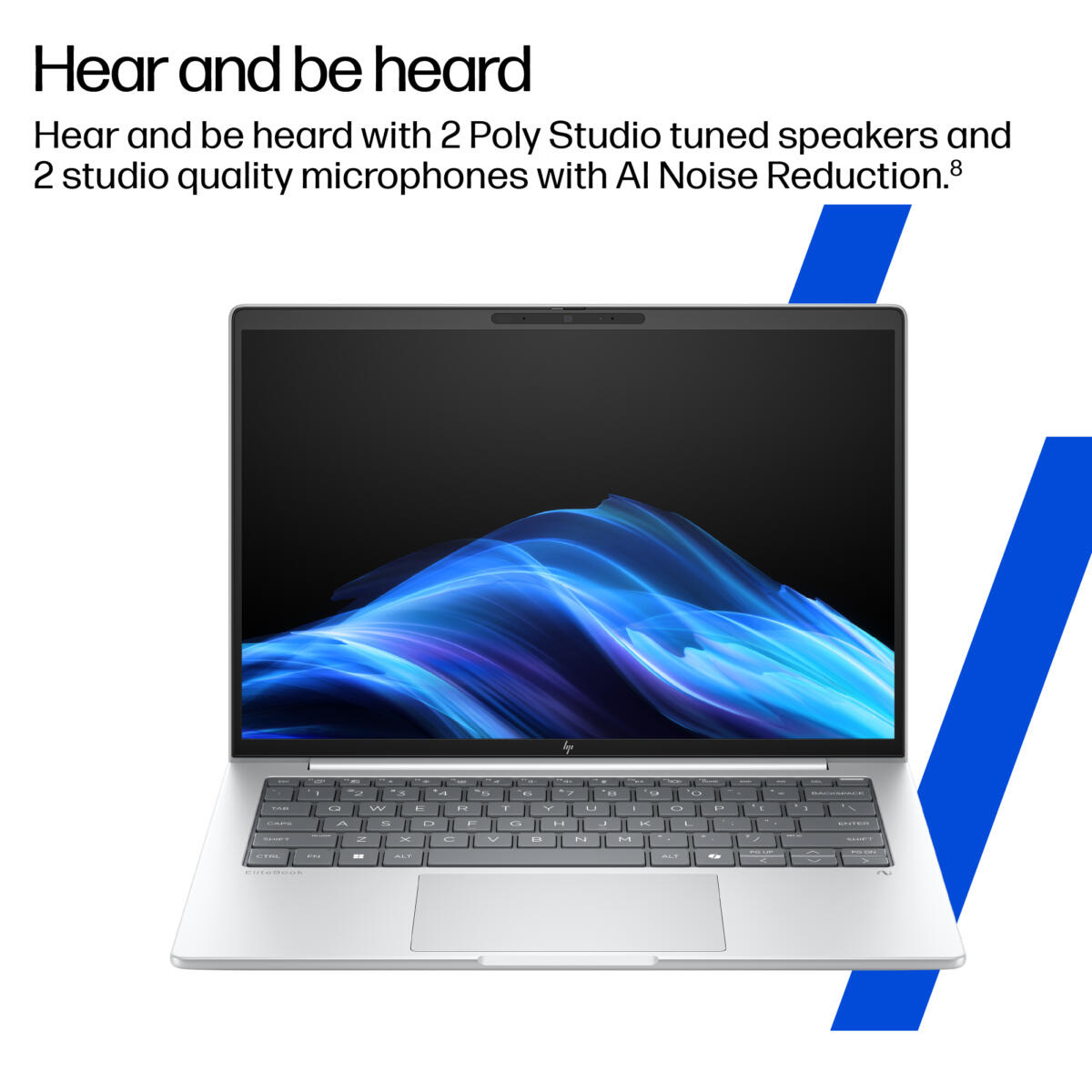 HP EliteBook 8 G1i Next Gen AI PC Wolf Pro Security Edition Core™ Ultra 7 258V 512GB SSD 32GB 14" (1920x1200) WIN11 Pro GLACIER SILVER FP Reader - Image 7