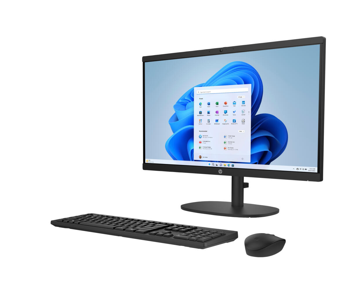 HP 22-DG0023 ALL-IN-ONE Intel® N200 128GB UFS 8GB 21.45" (1920x1080) WIN11 WHITE Keyboard Mouse - Image 2