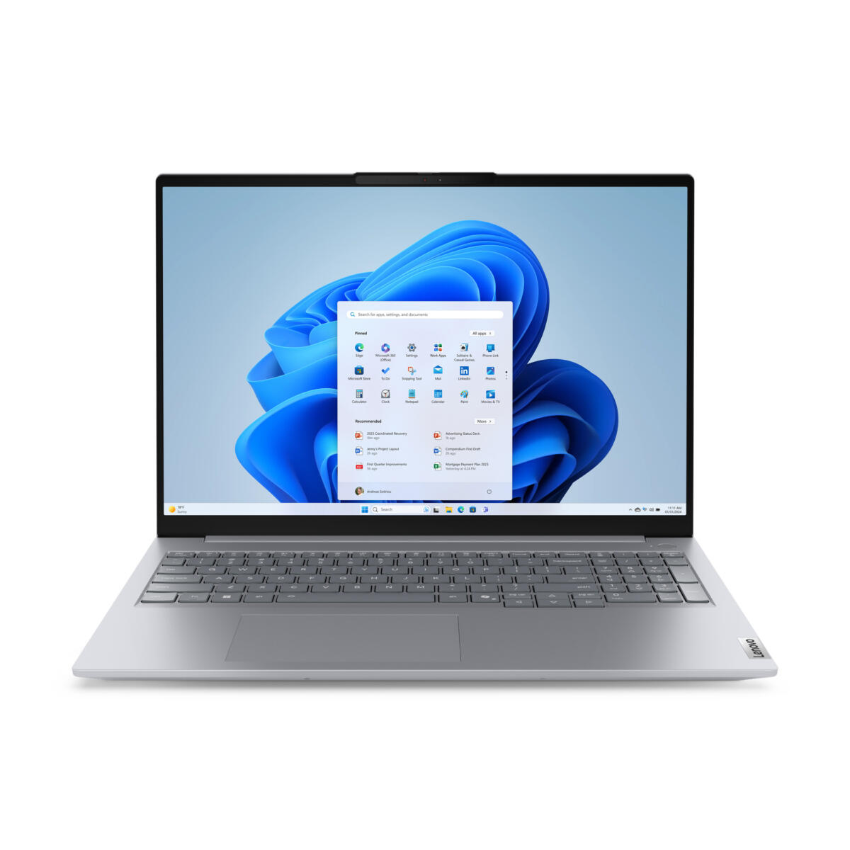 Lenovo ThinkBook 16 IML Gen 7 Core™ 5 210H 512GB SSD 16GB 16" (1920x1200) TOUCHSCREEN WIN11 Pro ARCTIC GRAY Backlit Keyboard FP Reader