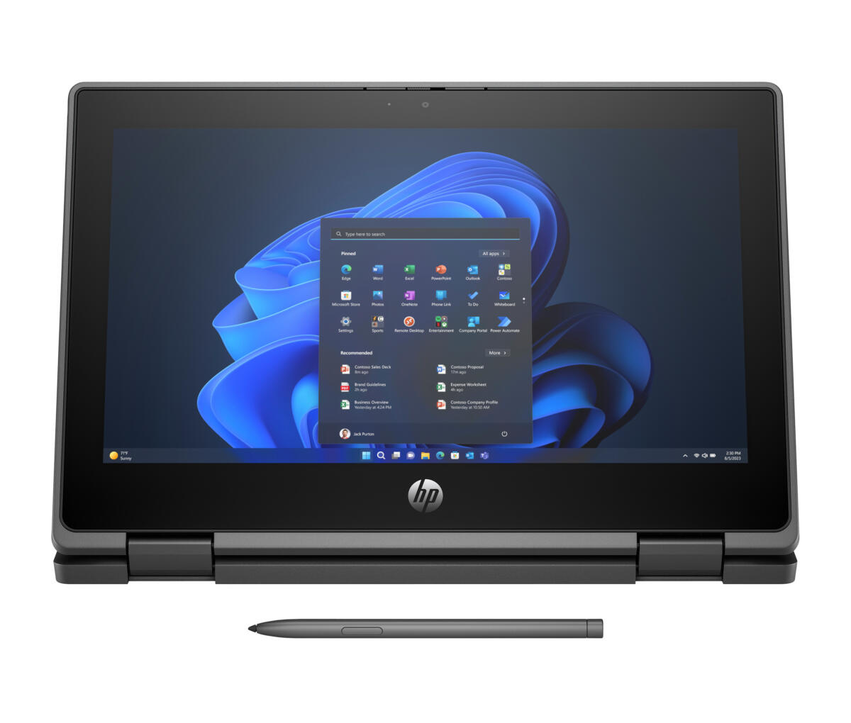 HP Fortis Flip G11 Intel® N150 128GB USF 4GB 11.6" (1366x768) TOUCHSCREEN WIN11 Pro BLACK US Sales Only