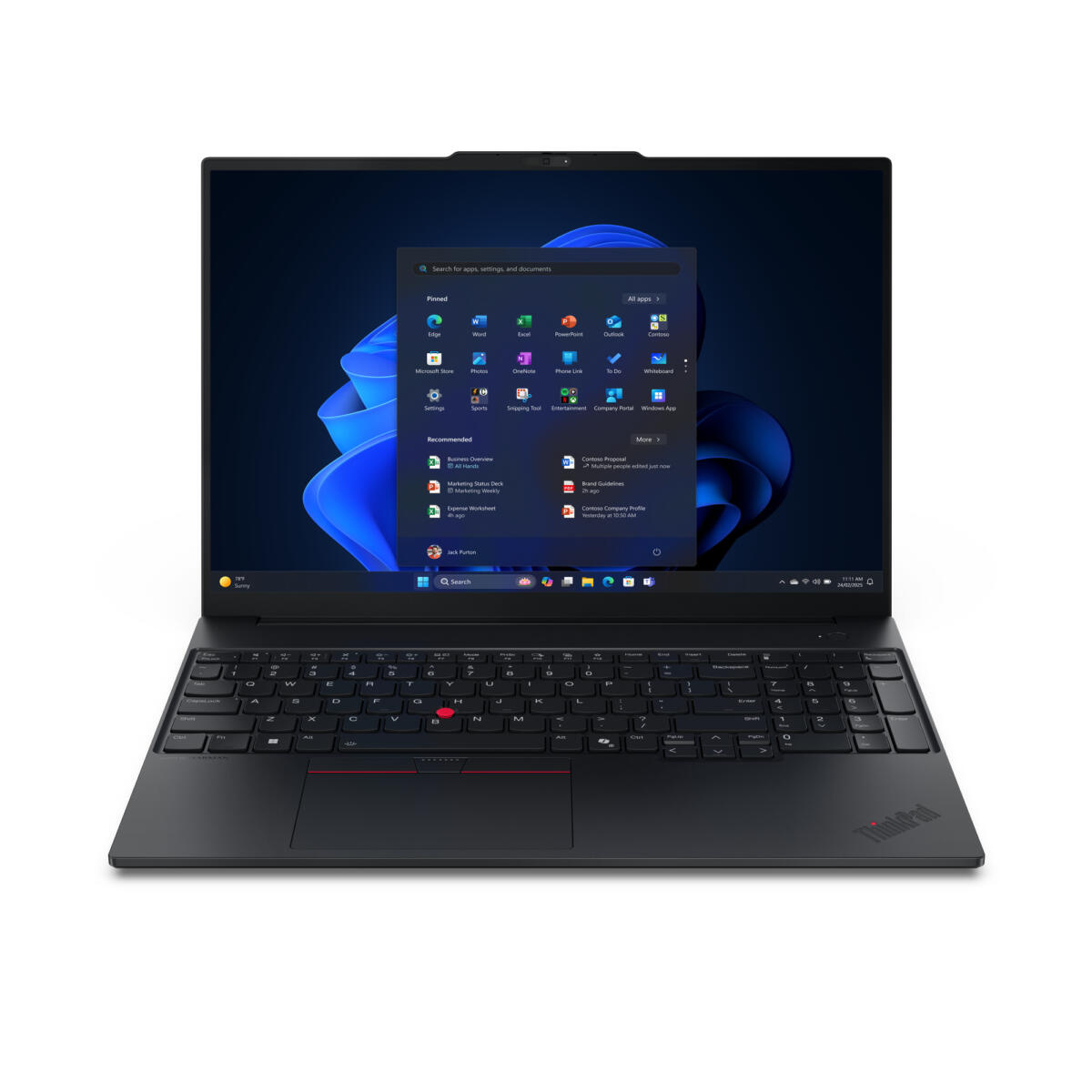 Lenovo ThinkPad E16 Gen 3 Core™ Ultra 5 225U 256GB SSD 16GB 16" WUXGA (1920x1200) IPS WIN11 Pro BLACK Backlit Keyboard FP Reader