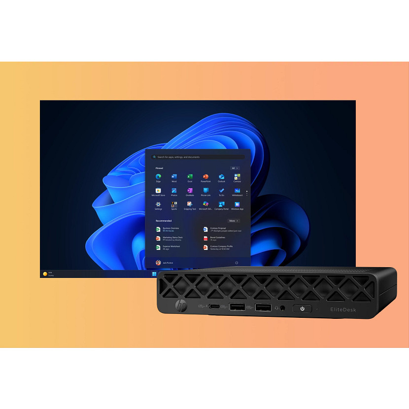HP EliteDesk 8 MINI G1i Core™ Ultra 9 285T 1TB SSD 64GB WIN11 Pro Keyboard Mouse BLACK - Image 5