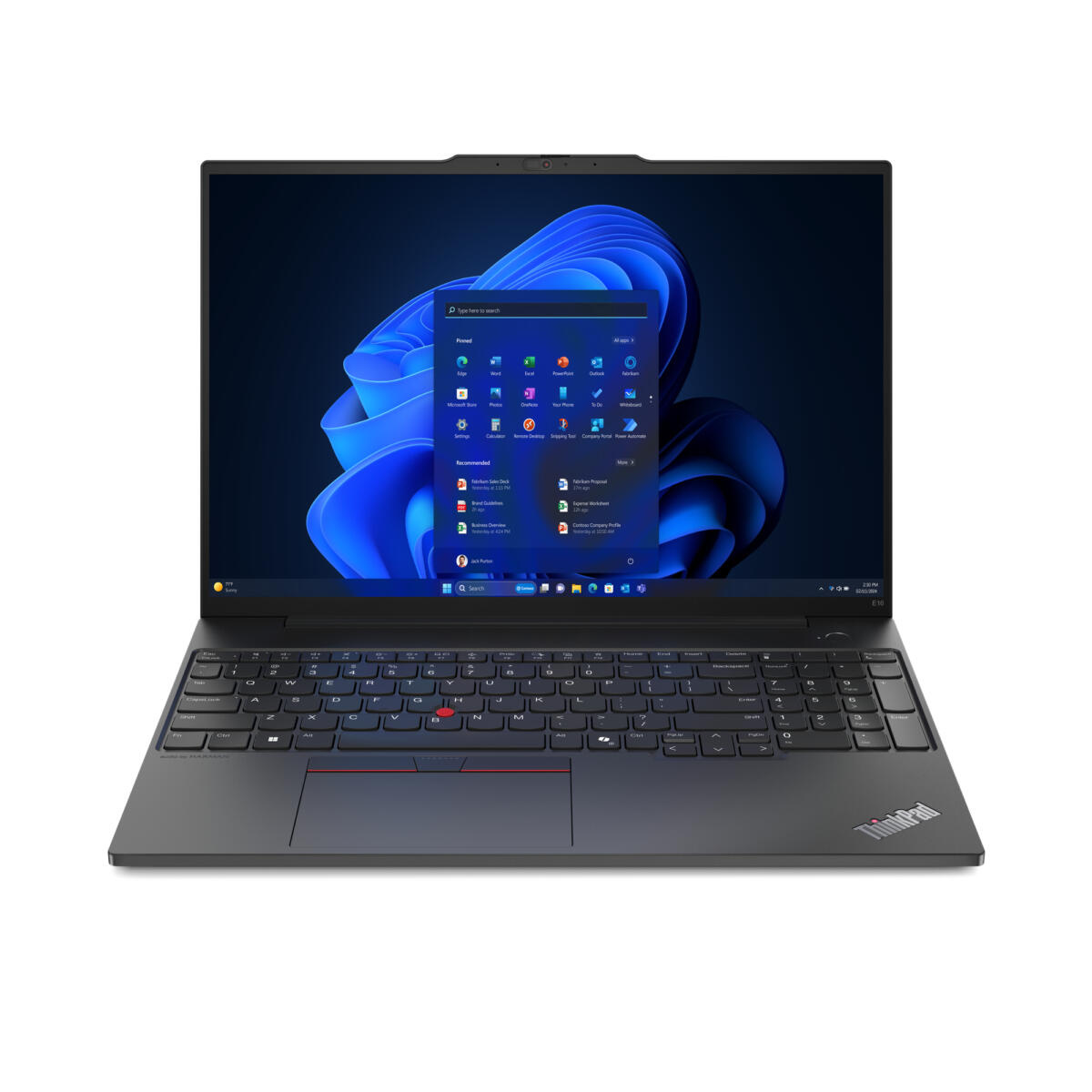 Lenovo ThinkPad E16 Gen 2 Ryzen™ 5 7535U 256GB SSD 16GB 16" WUXGA (1920x1200) IPS WIN11 Pro BLACK Backlit Keyboard FP Reader