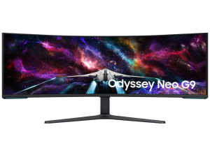 Samsung Odyssey Neo G9 G95NC GAMING Curved Monitor 57" (7680x2160) 240Hz 1ms (GtG) 420 cd/m² 1000R HDR10+ FreeSync Premium Pro 2500:1 3xHDMI (2.1) 1xDP USB Hub 32:9 Adjustable Stand BLACK / WHITE